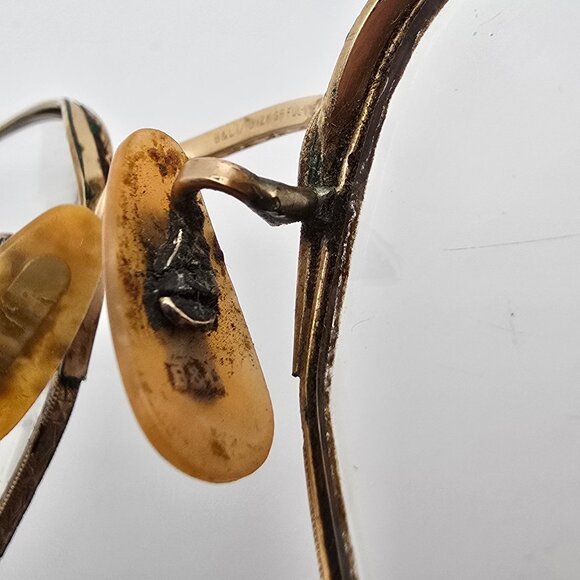 Bausch & Lomb B&L Arco Ful-Vue 1/10 12K GF Gold Filled Antique Eyeglasses w Case - Picture 10 of 16